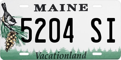 ME license plate 5204SI