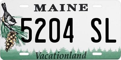 ME license plate 5204SL
