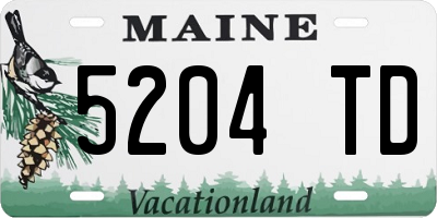 ME license plate 5204TD