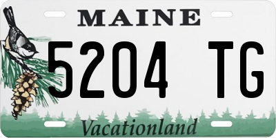 ME license plate 5204TG