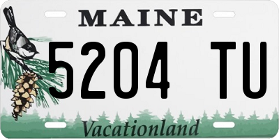 ME license plate 5204TU