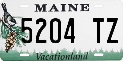 ME license plate 5204TZ