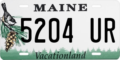 ME license plate 5204UR