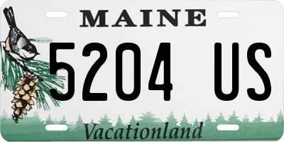 ME license plate 5204US