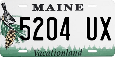 ME license plate 5204UX