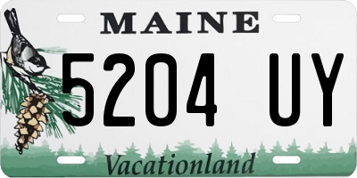 ME license plate 5204UY