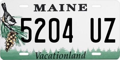 ME license plate 5204UZ