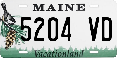 ME license plate 5204VD