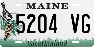 ME license plate 5204VG