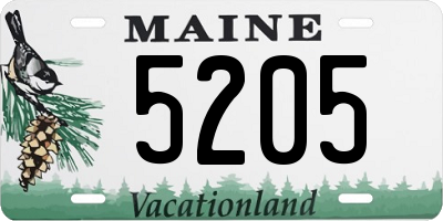 ME license plate 5205