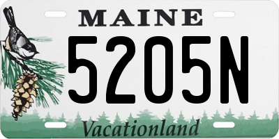 ME license plate 5205N