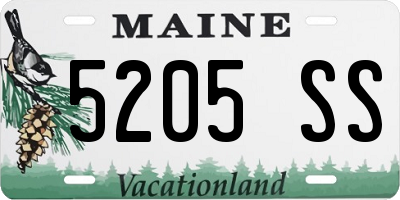 ME license plate 5205SS