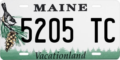ME license plate 5205TC