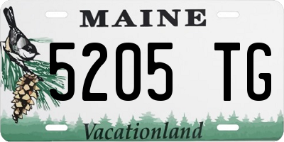 ME license plate 5205TG