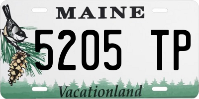 ME license plate 5205TP
