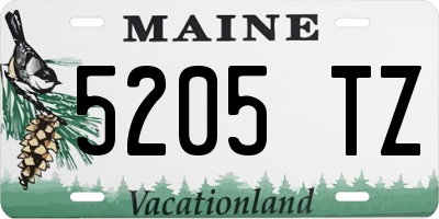 ME license plate 5205TZ