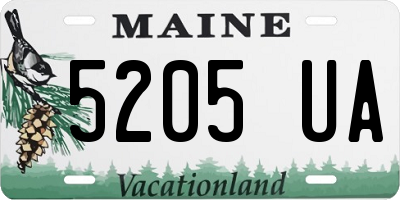 ME license plate 5205UA