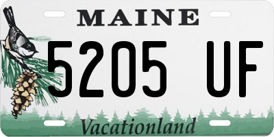 ME license plate 5205UF