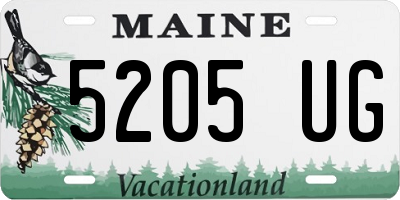 ME license plate 5205UG