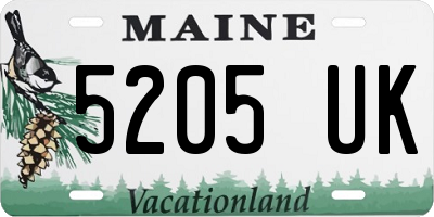 ME license plate 5205UK