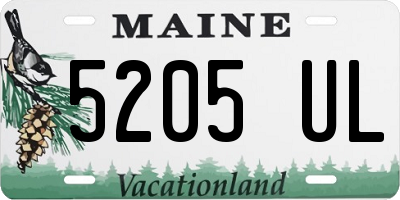 ME license plate 5205UL