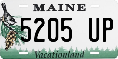 ME license plate 5205UP