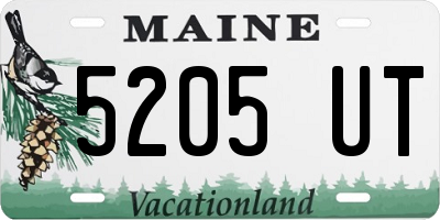 ME license plate 5205UT