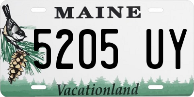 ME license plate 5205UY