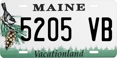 ME license plate 5205VB