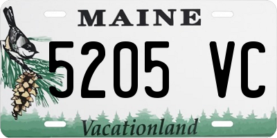 ME license plate 5205VC