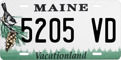 ME license plate 5205VD