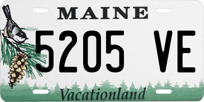 ME license plate 5205VE