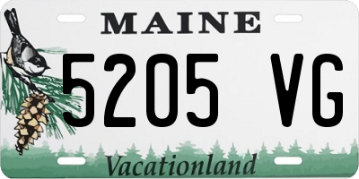 ME license plate 5205VG