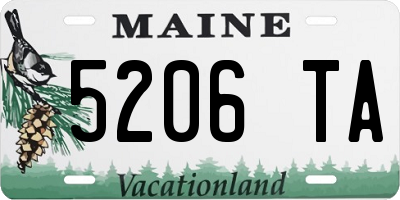 ME license plate 5206TA