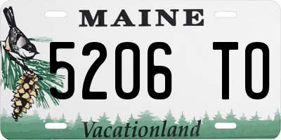ME license plate 5206TO