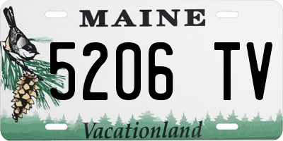 ME license plate 5206TV