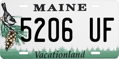 ME license plate 5206UF