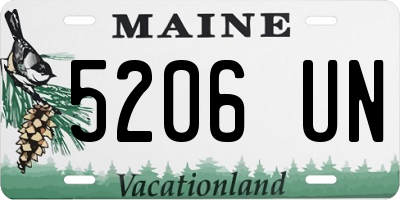 ME license plate 5206UN