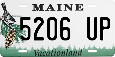 ME license plate 5206UP