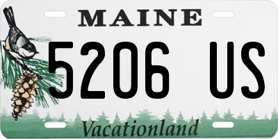 ME license plate 5206US