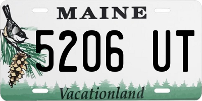 ME license plate 5206UT