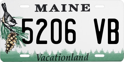 ME license plate 5206VB