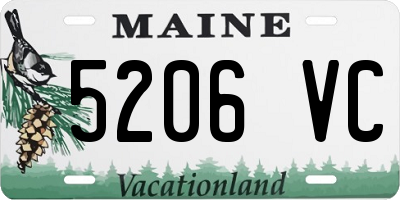 ME license plate 5206VC