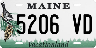 ME license plate 5206VD