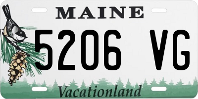 ME license plate 5206VG