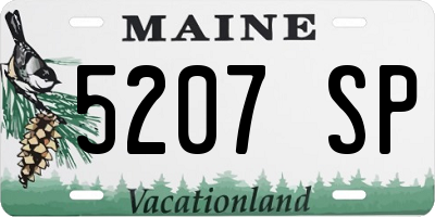 ME license plate 5207SP