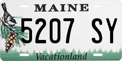 ME license plate 5207SY