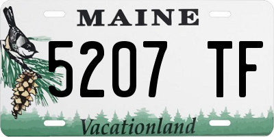 ME license plate 5207TF
