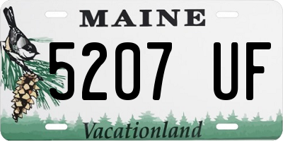 ME license plate 5207UF