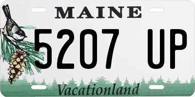 ME license plate 5207UP
